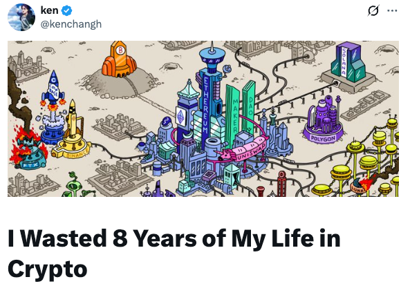 MAROKO133 Hot crypto: “I Wasted 8 Years in Crypto”: A Builder’s Exit Note Goes Viral Acros